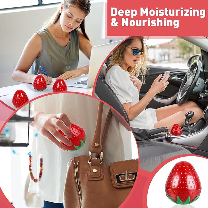 6 Pack Hand Cream Gifts Set For Women, Small Gifts for Women, Hand Lotion for Dry Cracked Hands, Thank You Gifts, Teacher Appreciation Gifts and Birthday Gifts, 1.06 Oz (Strawberry)