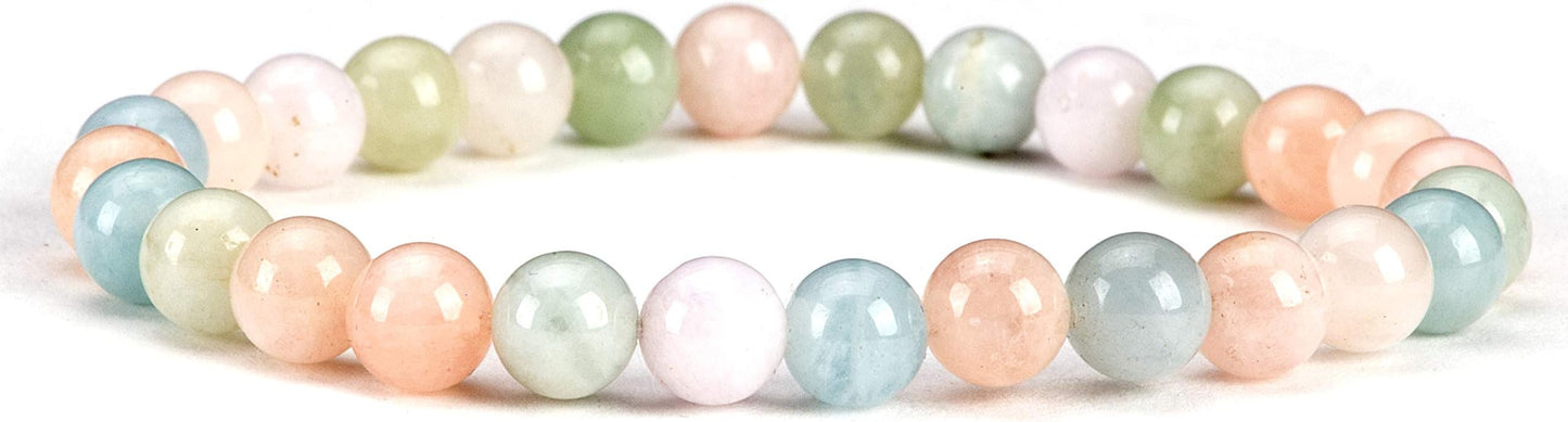 Cherry Tree Collection - Small, Medium, Large Sizes - Gemstone Beaded Bracelets For Women and Men - 6mm Round Beads