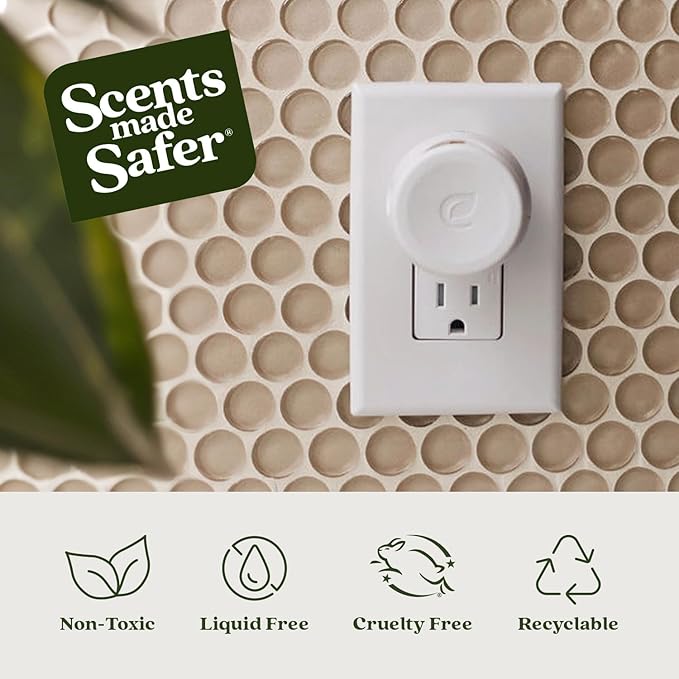 Enviroscent Non Toxic Air Freshener (Honeycrisp Apple & Cardamom) Plug-in Home Fragrance Last 45+ Days | Kit includes 1 Refillable Plug In Warmer & 1 Scent Refill