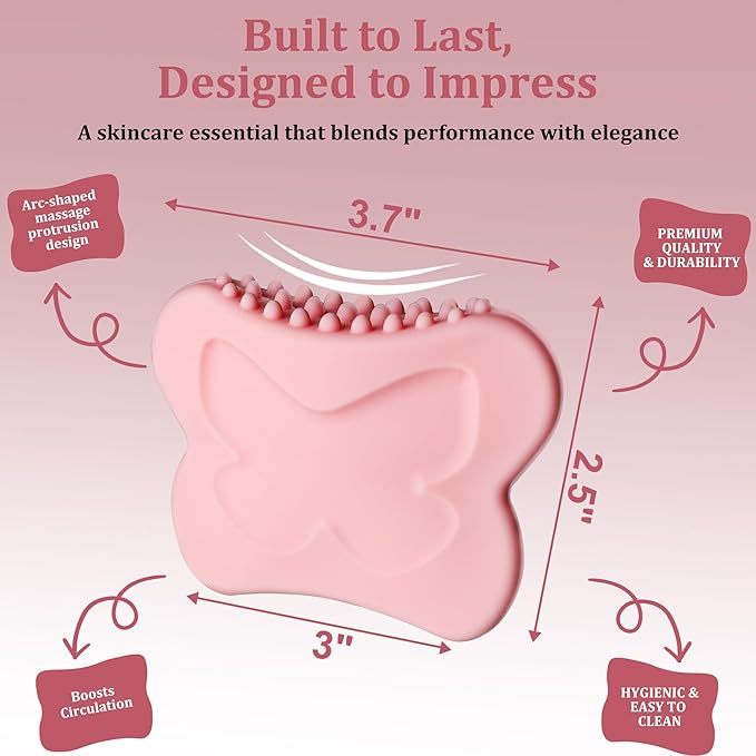 Gua Sha Facial Tools, [2025 NEW]Silicone Guasha Tool for Face Jawline Sculpting and Puffiness Reducing