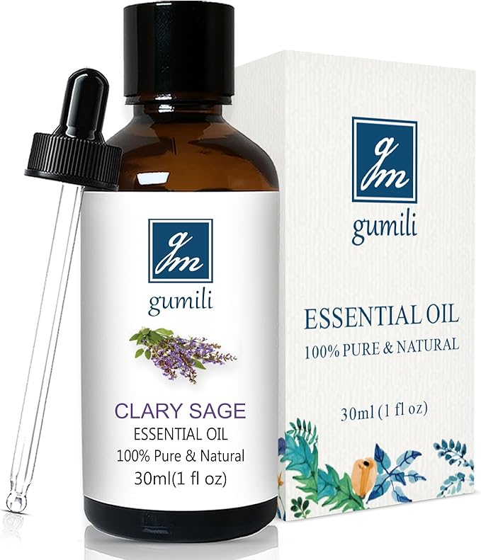 Clary Sage Essential Oil 1 oz-100% Pure & Undiluted Clary Sage Oil for Diffuser, Skin, Massage, DIY