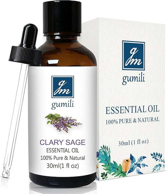 Clary Sage Essential Oil 1 oz-100% Pure & Undiluted Clary Sage Oil for Diffuser, Skin, Massage, DIY