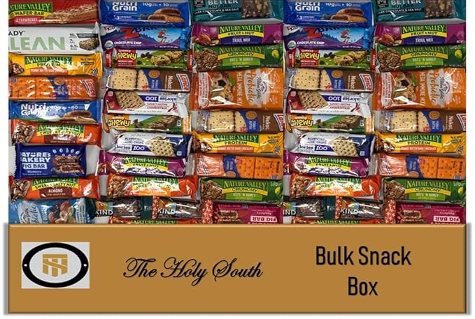 Snack Box Care Package Healthy 30 Count Variety Pack Granola Bars, Office, Travel, Bulk Snack Box, Granola & Nutrition Bars, College, Military, Work, individually wrapped Variety Pack for gifts, breakroom - THS.
