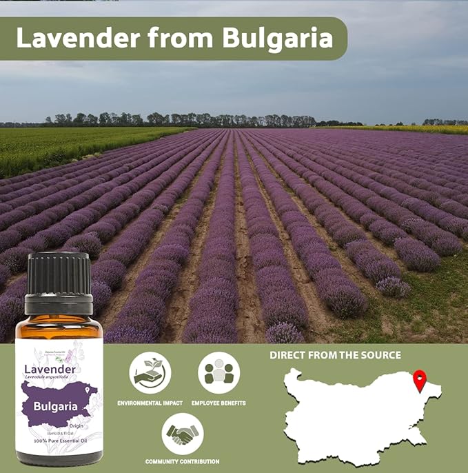 Lavender Oil - Bulgarian Essential Oils - Lavender Diffuser - Pure Therapeutic Grade (15ml)