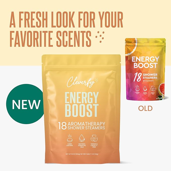 Cleverfy Citrus Shower Steamers Aromatherapy – Stocking Stuffers for Women, Teens and Wife – Christmas Gifts for Women and Teen Girls – White Elephant Gifts for Adults – 18 Tablets