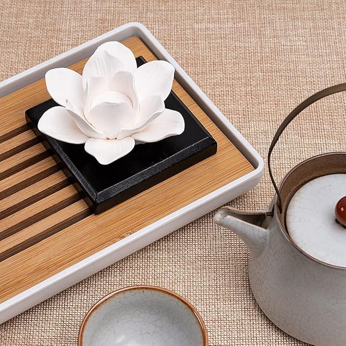 Lotus Flower Styling Essential Oil Diffuser Stone, Non-Electric, Handmade Products, Decorative Tabletops, Car Decoration Ornaments (Essential Oils Not Included)