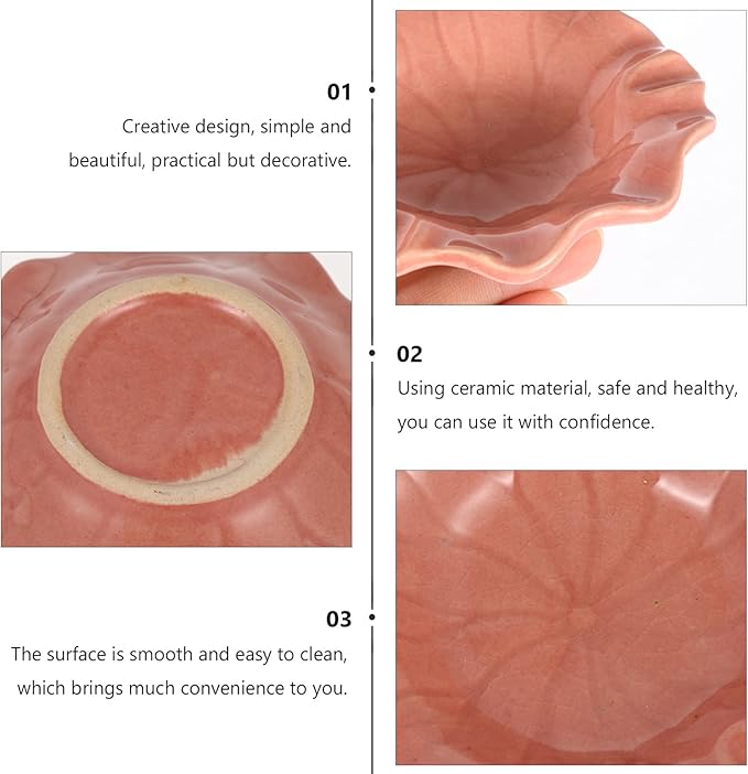 Ceramic Dish for Electric Oil Burner Warmer Diffuser Bowl Holder Essential Oil Plate Ceramic Warmer Tealight Candle Holder Bowl Home Decoration Red