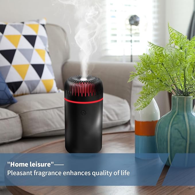 Generic Car Humidifier Aromatherapy Essential Oil Diffuser USB Mist Mini Portable for Car Home Office Bedroom, 100ML, Black