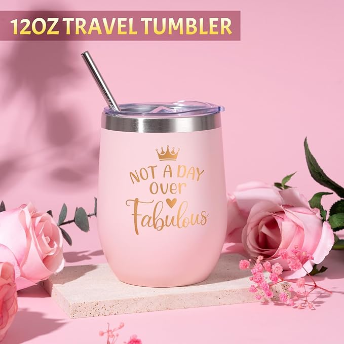 Birthday Gifts for Women, 12pcs Happy Birthday Gift Basket for Women Unique Gifts Set Ideas Relaxing Birthday Box w/ Blanket for Her Mom Best Friends Female Sister Her Friendship(pink)