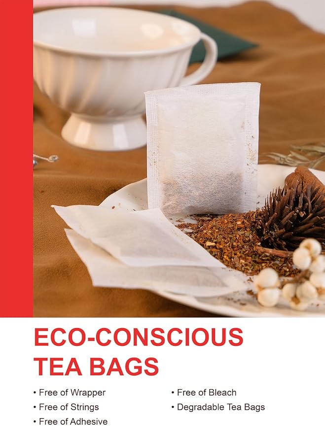 TeeLux Rooibos Chai Tea, Rooibos Tea with Cinnamon, Ginger, Clove & Cardamom, Smooth & Spicy & Sweet Flavor, Caffeine-Free, 100 Count