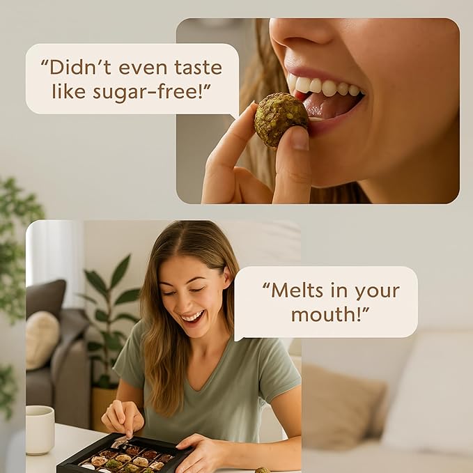 Andy Anand Chocolatier Natural Truffles Gift Box With Pistachio, Hazelnut & Coconut, Delicious Taste in Every Bite, Gluten Free & Non-GMO Ingredients, No Preservatives (16 Pcs, 9.7 Oz)