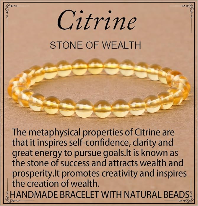 LPBeads Handmade Natural Gemstone Stretch Elastic Bracelet Healing Crystal Round Stone Beads Jewelry Gifts for Women Men