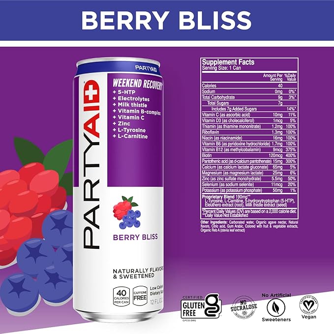 FITAID Post Workout Recovery Drink, Strawberry Lemonade, BCAAs, Glucosamine, Electrolytes, All In One Can, Paleo, Vegan & Gluten-Free, 40 Calories, 12 Fl Oz (Pack of 24)
