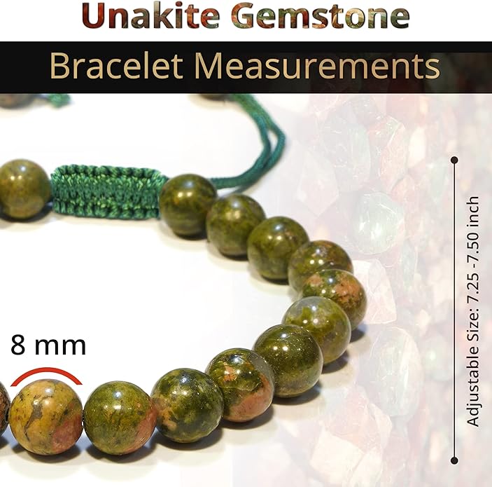 Energy Protection Crystal Handmade Adjustable Bead Bracelet Perfect for Men, Women’s Gift - Gemstone Healing Stretch Bracelet Pulsera Para Hombre Mujer Stocking Stuffer