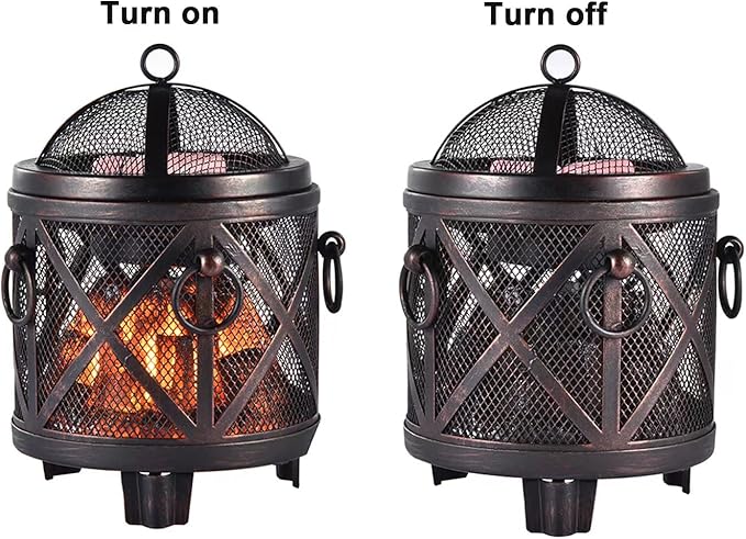 Dicimi Wax Melt Warmer,4-in-1 Electric Wax Melter,Oil Burner,Fireplace Wax Warmers, for Home Office Bedroom Aromatherapy Present and Decorations (Bronze, Fireplace Stove)