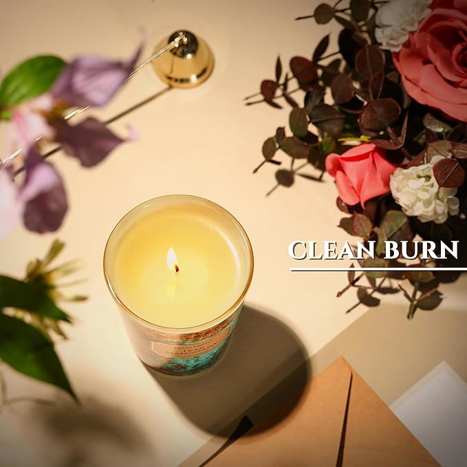 HomeLights Large jar Candle | 1-Wick Long-Lasting Scented Candles, 6.7oz Natural Soy Wax Candle for Home Scented, Industrial Chic Gifts for Women & Men, Teak Mahogany