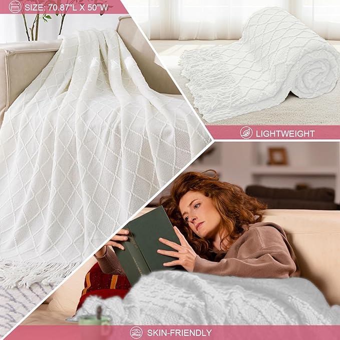 Get Well Soon Gifts for Women Sympathy Gift Baskets Thinking of You Self Care Package Feel Better After Surgery Gifts Tassel Blanket Appreciated Birthday Gifts for Women Sister Friend Mom Daughter