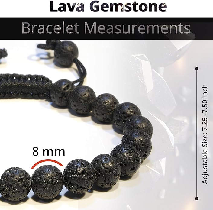 Energy Protection Crystal Handmade Adjustable Bead Bracelet Perfect for Men, Women’s Gift - Gemstone Healing Stretch Bracelet Pulsera Para Hombre Mujer Stocking Stuffer