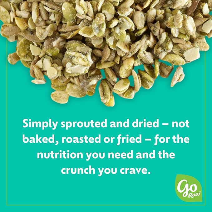 Go Raw Organic Sprouted Sweet & Salty Kettle Snacking Seeds, 4 oz, 6 Pack, Pumpkin & Sunflower Seeds, Keto, Kosher
