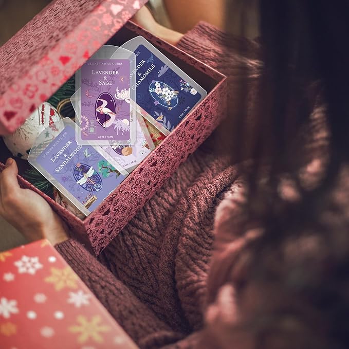 STRN Natural Soy Wax Melts with Essential Oils, Long-Lasting Aromatherapy Wax Cubes for Wax Warmers, Scents of Lavender & Gardenia, Sage, Chamomile, Sandalwood – 4x2.5oz for Home, Spa & Gifts