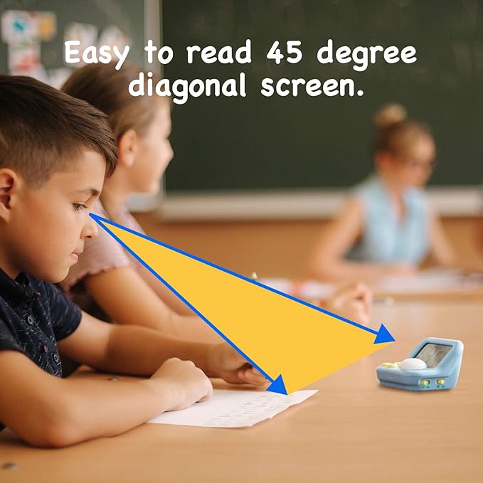 dretec pomodoro Timer, Productivity Timer, for Studying, for exam, Large Display, Large Button, Blue