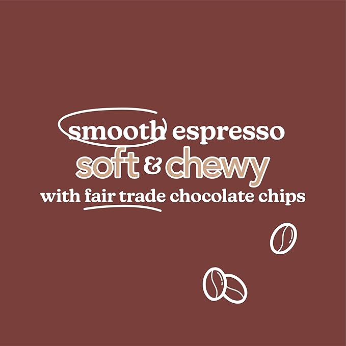 Love + Chew, Mocha Chip Minis - 18 Count - Tasty Gluten Free Cookies - Vegan - Healthy, Paleo, Non GMO Snacks - Individually Wrapped, Soft Baked Cookies - Made from High Protein Almonds - 1 Ounce Each