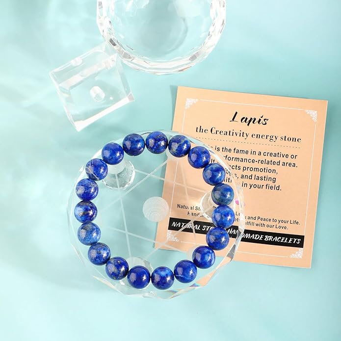 AD Beads 4mm6mm8mm10mm Handmade Bracelet - Natural Gemstone for Peace and Tranquility - Meditation, Yoga, Healing and Energy Gift for Unisex