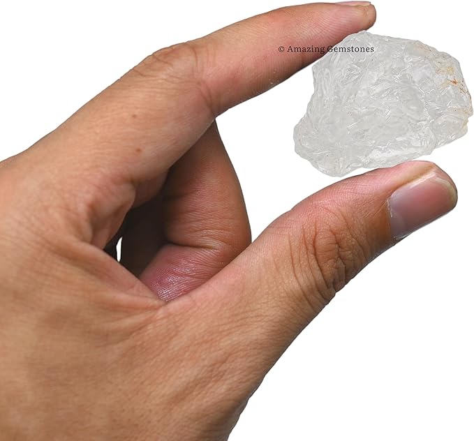 Amazing Gemstone 2 Pieces Premium Grade Clear Quartz Raw Crystals and Healing Stones, Natural Rocks for Tumbling and DIY Raw Stones and Crystals