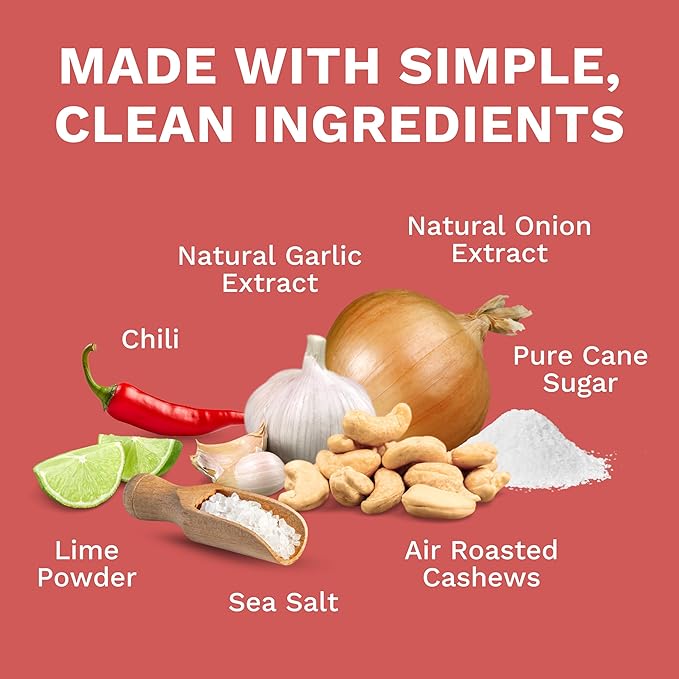 Karma Nuts Peri Peri Chili Spiced Cashews | 1.5 oz - 12 Pack | Whole Cashews | Air Roasted, No Oil | Natural, Minimally Processed | Non-GMO, Gluten-Free, Vegan, Kosher | Rich in Antioxidants + Fiber