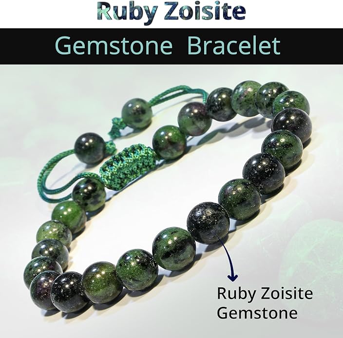 Energy Protection Crystal Handmade Adjustable Bead Bracelet Perfect for Men, Women’s Gift - Gemstone Healing Stretch Bracelet Pulsera Para Hombre Mujer Stocking Stuffer