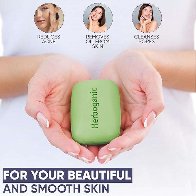 HERBOGANIC Rosemary Herbal Soap | Pack of 6 of 5oz soap Bar | Ideal for Men and Women, Soothing and Nourishing Soap for Moisturization