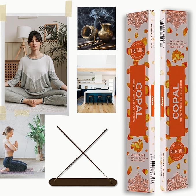 Copal Incense Sticks - Total 40 Insence-Sticks - Dual Pack of 20 Insense - Inciensos - Inscents - Natural Non Toxic Ingredients - Incents - Incence - Inscense - Insents