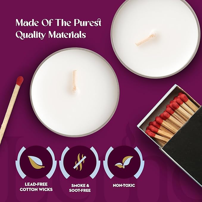 Lerner Clear Tea Lights Candles Bulk - 4.5 Hour Clear Cup Tealight 100 Pack - Consistent Smkless Clean Burning - Holiday, Wedding, Spa, Emergency and Home Decoration Candles