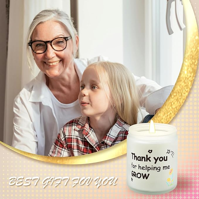 Lihome Teacher Appreciation Gifts - Funny Teacher's Day, Thanksgiving, Birthday, Christmas Gifts, Vanilla Coconut Candles