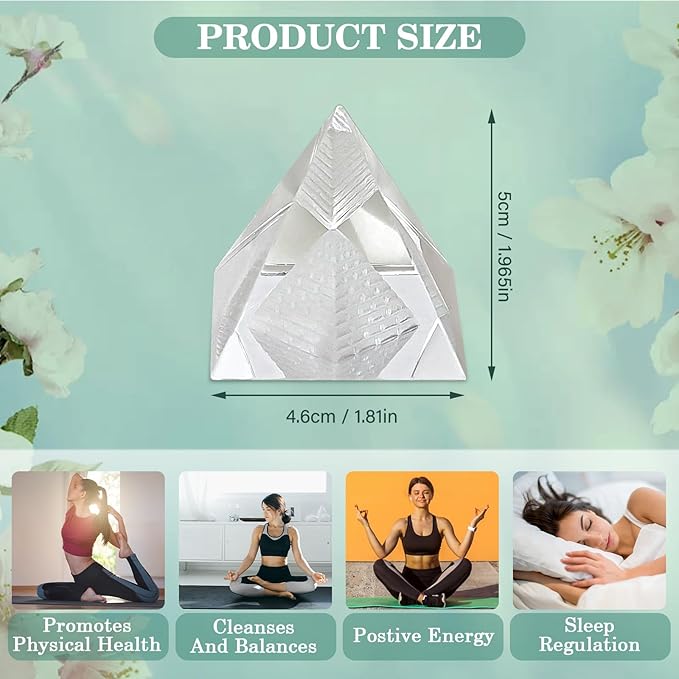 Crystals and Healing Stones,9 Pcs Healing Crystals Set,7 Raw Chakra Crystal Stones Kits Pyramid,Crystals Kits, Natural Selenite Reiki Real Crystal with Wooden Box,Crystal Gifts for Women