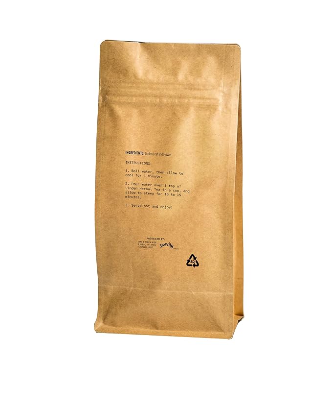 Jovvily Linden Leaf - Herbal Tea - Slightly Sweet Flavor - Cut & Sifted - Leaves & Flowers - Caffeine-Free 1 Pound