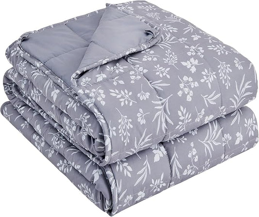 25 lbs Weighted Blanket Queen Size for Adults (60”x 80”, Dove Grey) Cooling Heavy Blanket for Sleeping Perfect for 240-260 lbs, Winter Thick Breathable Blanket with Premium Glass Bead