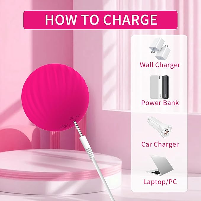 Handheld Portable Massage Electric Vibrating Waterproof Balls for Myofascial Release, Trigger Point Therapy, Muscle Knots, and Yoga Therapy, Pain Relief & Muscle Recovery. (Rose Red)