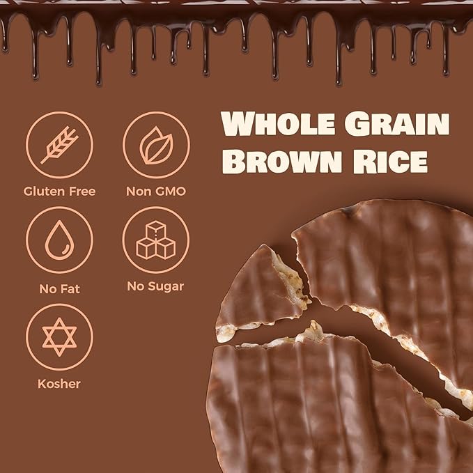 LIEBERS Milk Chocolate Rice Cakes, Kosher Certified Dairy, Gluten Free Snack (pack of 8) (Milk Chocolate)…