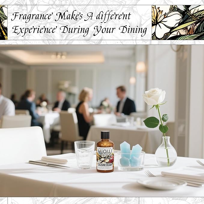 HIQILI Cologne Ocean Fragrance Oil, Sweet Orange & Ocean Scents, for Making Candle, Bath Bombs, Long-Lasting Scents for Home Diffuser - 1 Fl Oz