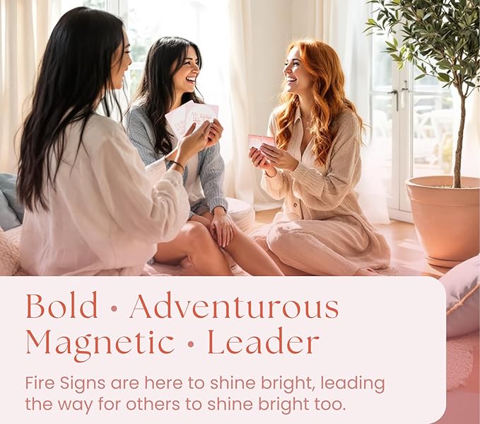 Aries, Leo, Sagittarius Gifts for Women - 40 Daily Affirmation Cards for Women. Positive Affirmation Cards, Zodiac Mindfulness Motivational Birthday Gifts, Astrology Inspirational Décor