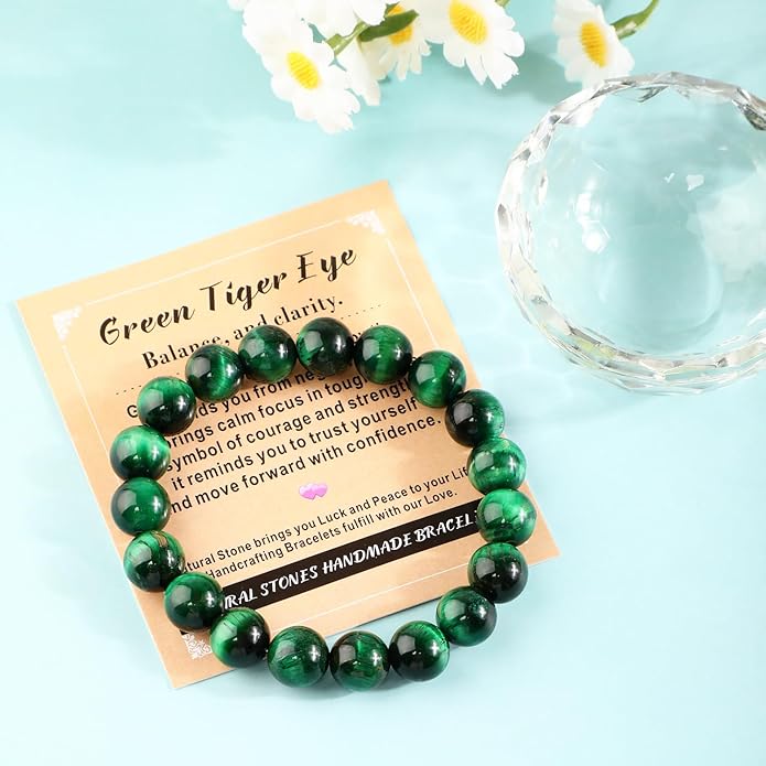 AD Beads 4mm6mm8mm10mm Handmade Bracelet - Natural Gemstone for Peace and Tranquility - Meditation, Yoga, Healing and Energy Gift for Unisex