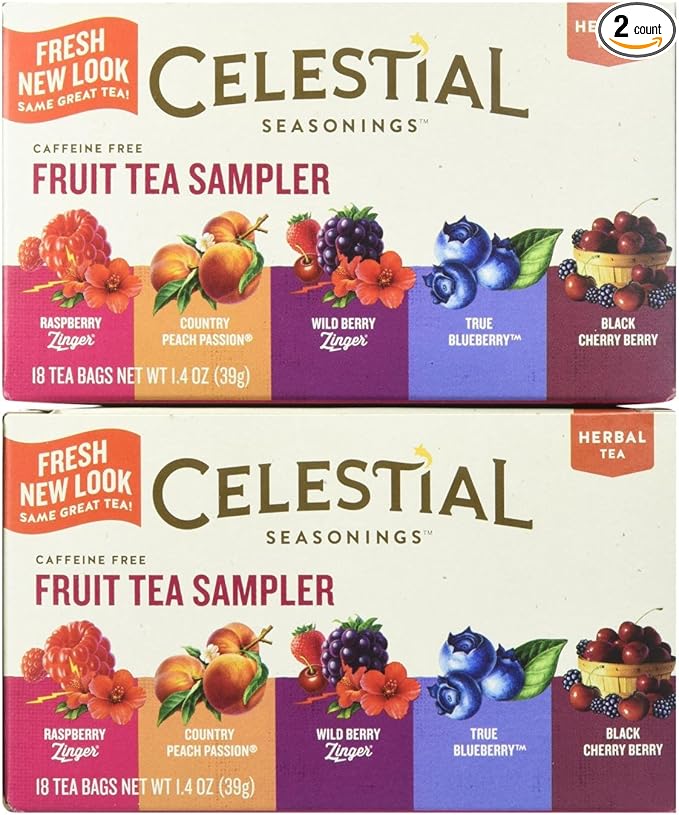 Celestial Seasonings Fruit Tea Sampler Tea Bags, 18 ct, 2 pk