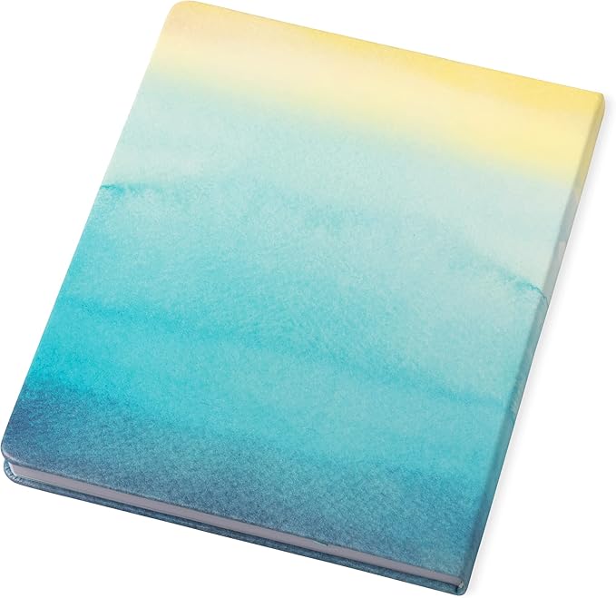 Eccolo Large Lined Journal Notebook, Hardbound Cover, Writing Journal, 256 Ruled White Pages, Ribbon Bookmark, Lay Flat, Desk Size for Work or School (Abstract, 8x10 inches)