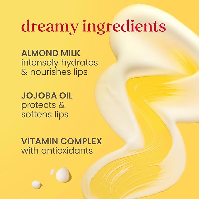 Burt’s Bees Stocking Stuffers, Lip Milk, Daily Lip Moisturizer, Toasted Coconut, Vitamin Enriched Moisturizing Lip Balm with Almond Milk and Jojoba Oil, Hydrating for Softer Lips, 1 Tube, 0.34 Fl Oz