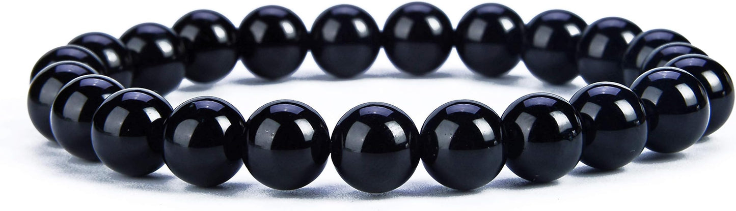 Cherry Tree Collection - Small, Medium, Large Sizes - Gemstone Beaded Bracelets For Women and Men - 8mm Round Beads