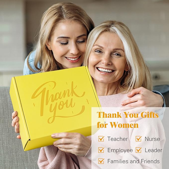 Employees Appreciation Gifts, Thank You Gift Baskets for Women Best Friend Appreciation Gift for Coworkers Teachers with Thank You for Being Awesome Glass