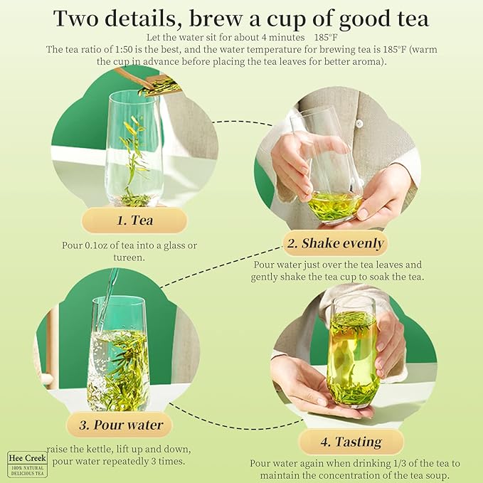 Hee Creek Longjing Tea 龙井 120g/4.2oz Long Jing Chinese Dragonwell Green Tea Loose Leaf Spring Tea Lung Ching Dragon Well Mingqian Longjing First Grade 龍井茶 中国绿茶 龙井