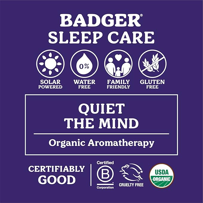 Badger - Natural Sleep Balm, Lavender & Bergamot, Relaxing and Calming Balm for Children and Adults, 2 oz