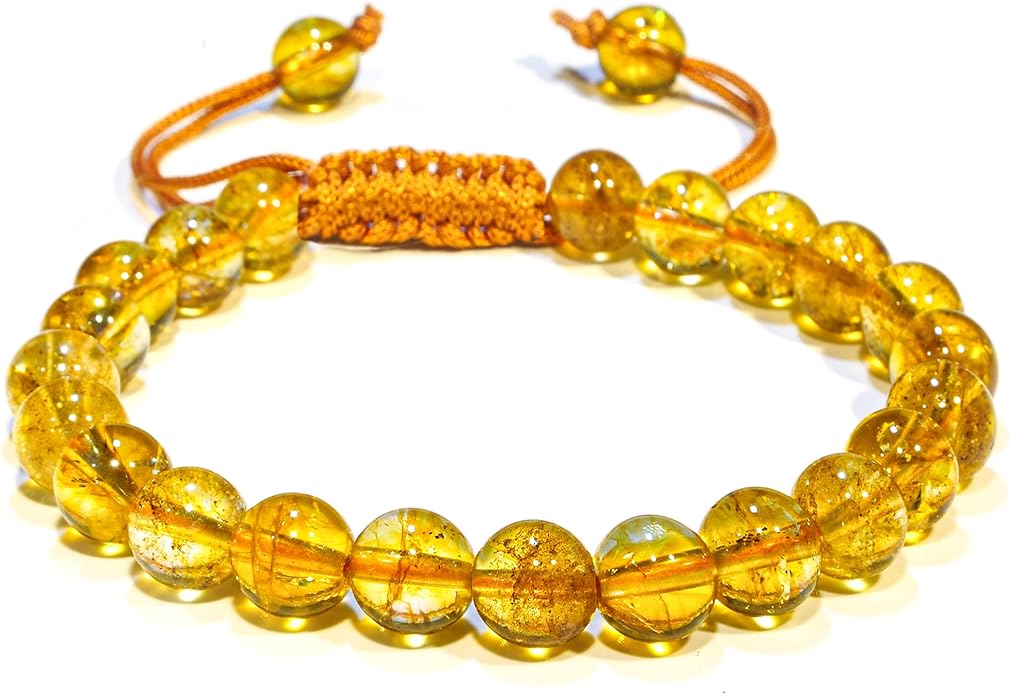 Energy Protection Crystal Handmade Adjustable Bead Bracelet Perfect for Men, Women’s Gift - Gemstone Healing Stretch Bracelet Pulsera Para Hombre Mujer Stocking Stuffer